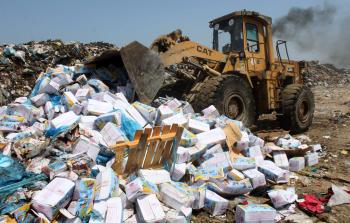 صورة أرشيفية لنفايات في غزة 