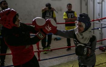 ملاكمات غزيات (الأناضول)