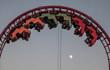 أحد مدن الملاهي الموجودة في قطاع غزة 