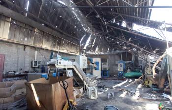 إحدى المنشآت الصناعية التي دمرها الاحتلال خلال حرب 2014 (أرشيف)