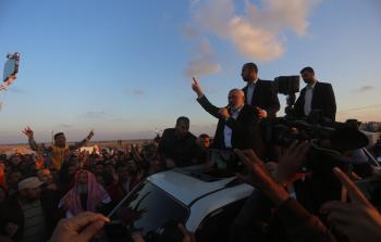 هنية يزور مخيم العودة شرق خان يونس (تصوير/ ياسر فتحي)