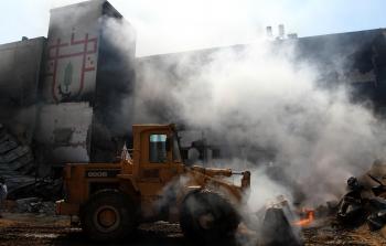 جانب من خسائر القطاع التجاري في غزة جراء العدوان الإسرائيلي عليها (أرشيف)