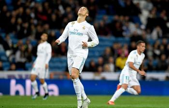 ريال مدريد خلال مباراته أمس (أ ف ب)