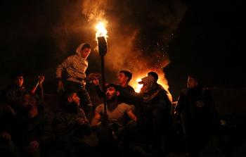 جانب من فعاليات وحدة الإرباك الليلي شرق قطاع غزة (أرشيف)