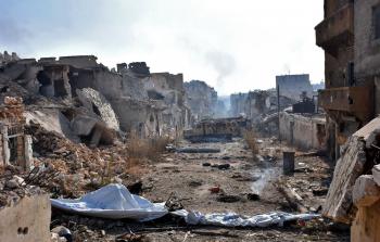 جانب من الدمار في حلب (أ ف ب)