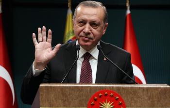 أردوغان خلال كلمته اليوم (أ ف ب)