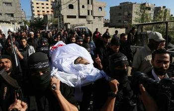 تشييع الشهيد عبدالعزيز أبوشريعة- تصوير/ محمودأبو حصيرة