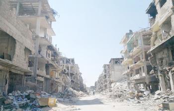 دمار واسع في مخيم اليرموك بعدمعارك للسيطرة عليه (أرشيف)