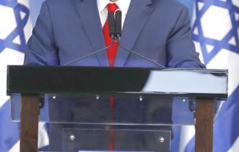 نتنياهو خلال مؤتمره أمس (أ ف ب)