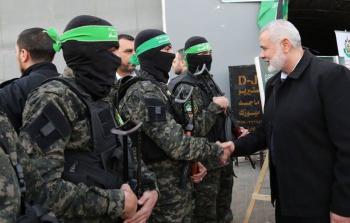 هنية خلال مشاركته في بيت عزاء شهداء الضفة