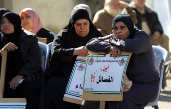 جانب من الاعتصام الأسبوعي لأهالي الشهداء (عمر الإفرنجي)