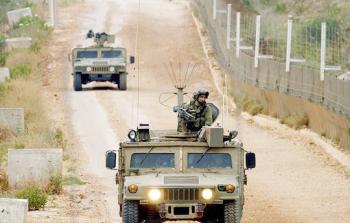 جيبات لجيش الاحتلال مع الحدود الشمالية مع لبنان