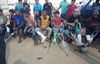 جرحى أصيبوا برصاص الاحتلال أثناء شرق غزة  (أرشيف)