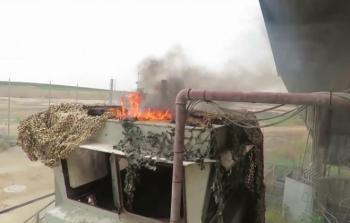 حرق دشمة قناصة الاحتلال (أرشيف)