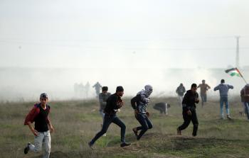 مواجهات بين قوات الاحتلال وفلسطينيين  (أ ف ب)