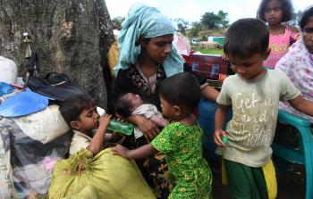 بعض  من لاجئي الروهنغيا (أ ف ب)