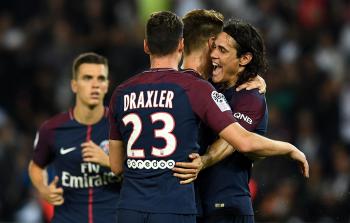 باريس سان جيرمان أُثناء مباراته أمس (أ ف ب)