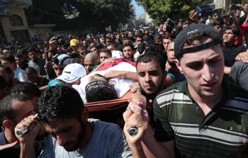 تشييع الشهيد أبو الصادق (فلسطين أون لاين)