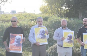 جانب من وقفة مع الشيخ  رائد صلاح في الداخل المحتل 