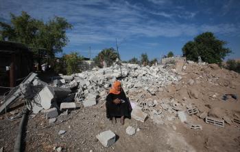 جانب من هدم المنازل اليوم في الأغوار (الأناضول)