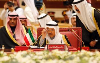 أمير الكويت خلال القمة العربية في وقت سابق (أ ف ب)