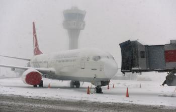 تعطل حركة الملاحة الجوية في مطار أتاتورك الدولي في اسطنبول (أ ف ب)