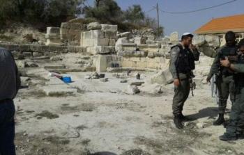  قوات الاحتلال أغلقت المنطقة الأثرية ومنعت المواطنين من الدخول إليها