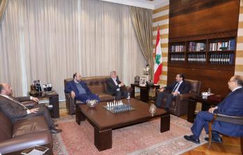 لقاء وفد حماس مع رئيس الحكومة اللبنانية سعد الحريري