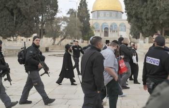 مستوطنون يقتحمون الأقصى (أ ف ب)