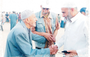 الحاج أبو هاشم في مخيمات العودة 