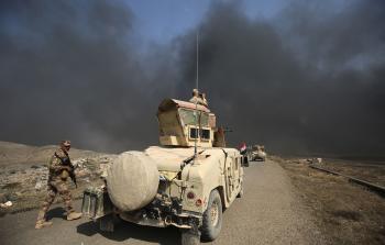 قوات عراقية مقاتلة في الحويجة (أ ف ب)