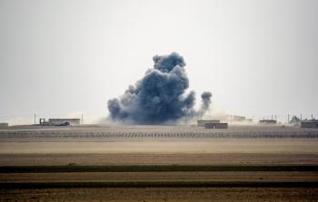 دخان ناجم عن قصف في سوريا (أ ف ب) 