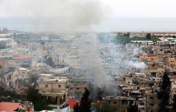 جانب من اشتباكات عين الحلوة (الأناضول)