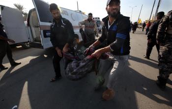 صورة أرشيفية لقتيل في تفجير سابق في العراق 