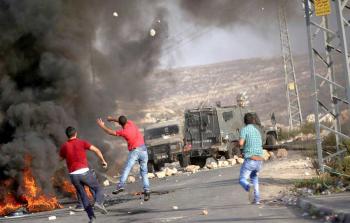 صورة أرشيفية لمواجهات مع الاحتلال في تقوع 