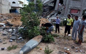 بلغ وزن القذائف التي لم تنفجر 905 كيلوجراما