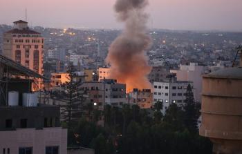 صورة لإحدى الاستهدافات الإسرائيلية اليوم لقطاع غزة 