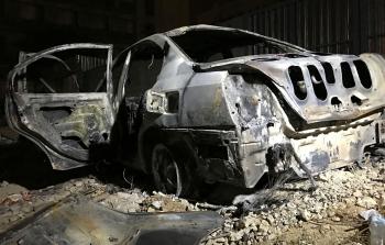 صورة أرشيفية لانفجار سيارة مفخخة في ليبيا (أ ف ب)