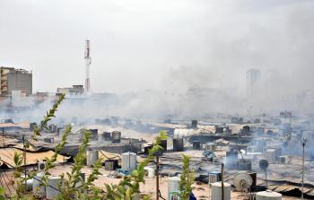 حريق هائل في أربيل (الأناضول)