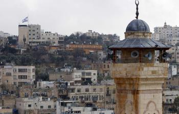 مئذنة الحرم الإبراهيمي الشريف (أ ف ب)