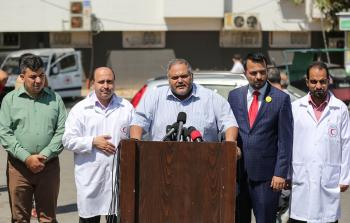 مؤتمر إدارة مستشفى الشفاء بمدينة غزة (الأناضول)