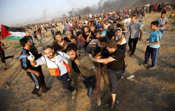 مسيرات العودة وكسر الحصار  بجمعتها الـ 27 شرق قطاع غزة