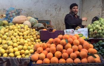 بائع  في مدينة غزة