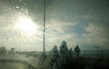 الأمطار في غزة (أف ب)