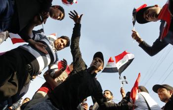 صورة أرشيفية لتظاهرة لمناصري مقتدى الصدر في بغداد (أ ف ب)