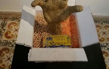 إحدى المنحوتات المعروضة في محترف شبابيك 