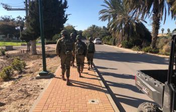 جانب من انتشار قوات الاحتلال في مستوطنات غلاف غزة