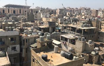 صورة ارشيفية جانبية لمخيم فلسطيني في لبنان