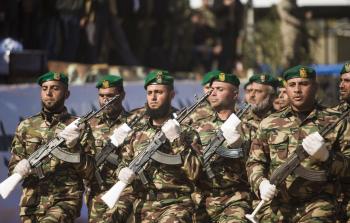 قوة من ضباط الأجهزة الأمنية في قطاع غزة (أ ف ب)