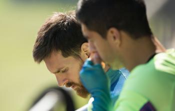 ليونيل ميسي أمس (أ ف ب)